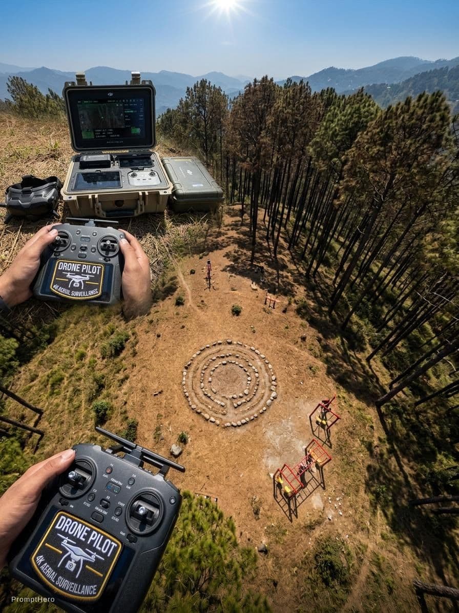 AI generated: This photo was taken in a 4K drone shot. 