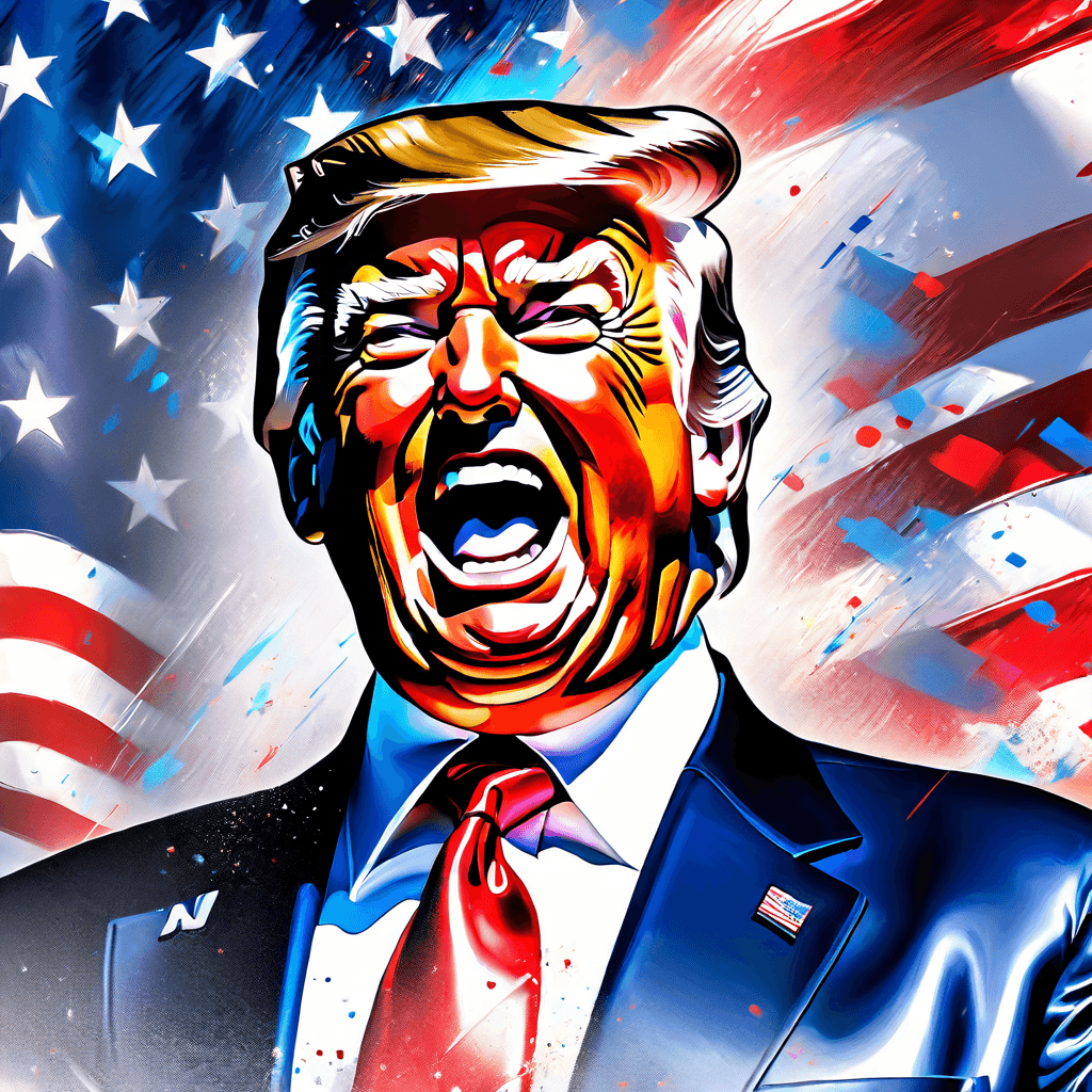 AI generated: Trump 2024!! ELECTION WINNER!! wearing a MAGA HAT!