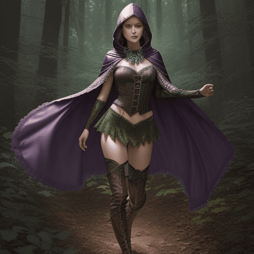 AI generated: Ultra Realistic muted jewel tones, colorful watercolor of woven brambles bodice, full body perspecti...