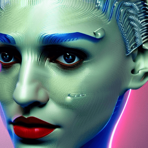 AI generated: Complex 3d render ultra detailed of a beautiful porcelain profile woman android face, cyborg, roboti...