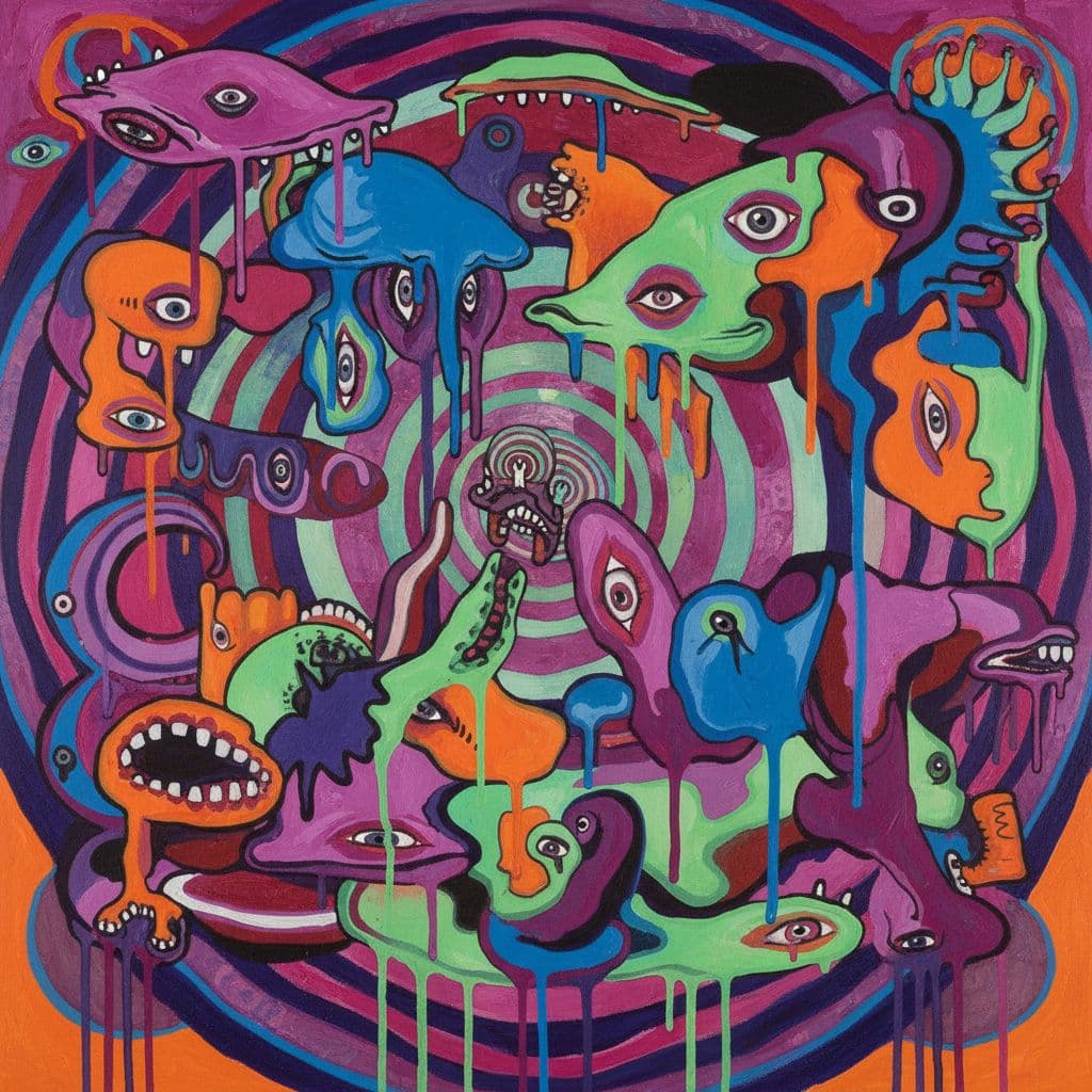 AI generated: psychedelic, simplistic, surreal.surrealist painting by Pablo Picasso, striking and beautiful images...