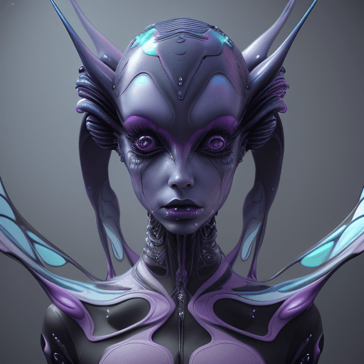 AI generated: metamorphosis, alien fashion editorial, avant-garde hyper futuristic surreal fashion, extreme detail...