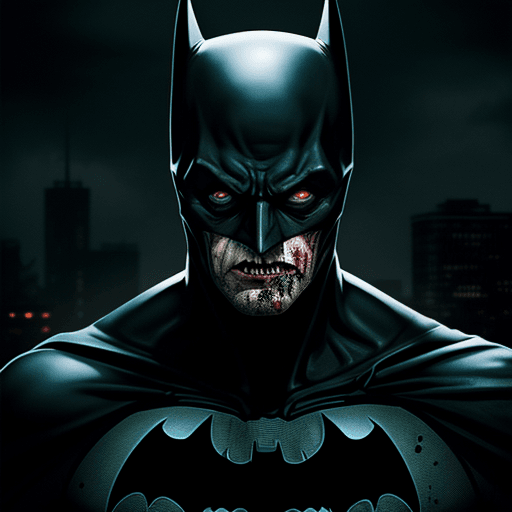 AI generated: Batman zombie, 4k,ultra hd 