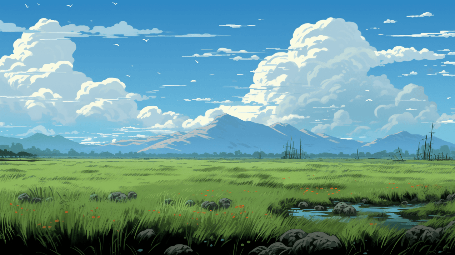 AI generated: 8-bit grassland