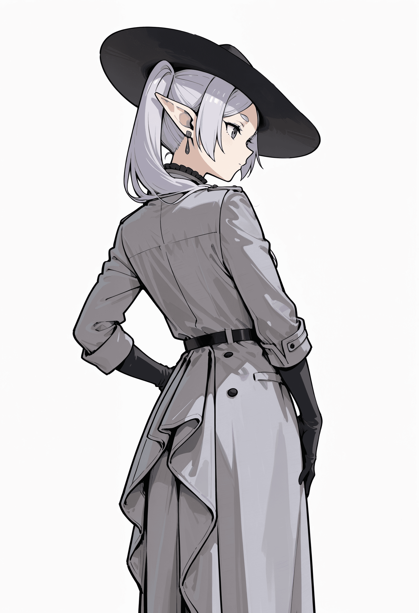 Le Palais Grey Wool Coat - Image 4