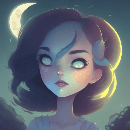 AI generated: moon emoji, art by lois van baarle and loish and ross tran and rossdraws and sam yang and samdoesart...