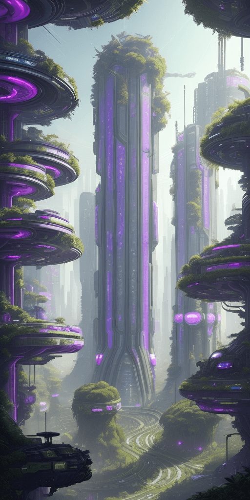 AI generated: a view of a city with a lot of trees and bushes, garden, beautiful city of the future, future city, ...
