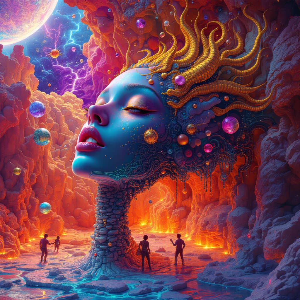 AI generated: Hyper realistic . surreal and trippy, very artistic that only AI can think up. Highly detailed. Psyc...