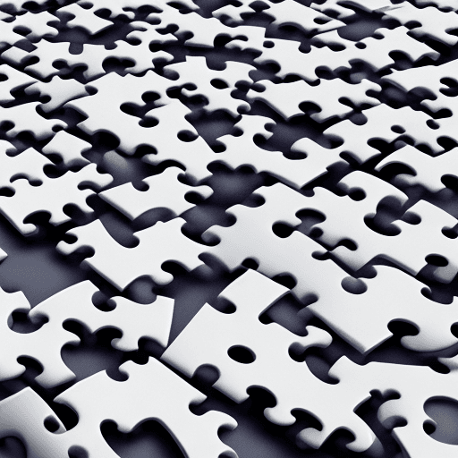 AI generated: hyper-realistic image illustrating an online entrepreneur connecting puzzle pieces, symbolizing the ...