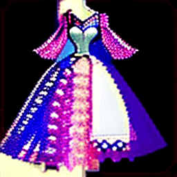 AI generated: pink ball gown ruffle dress, running down in a castle while holding the dress, pink heels detailed i...