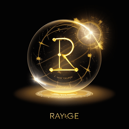 AI generated: Imagine a scene where the word 'RAYGE' is written in capital letters, glowing with a shiny, golden g...