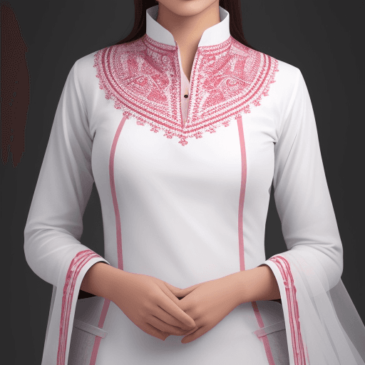 AI generated:  clothing made of pure cotton with great precision and dazzling detail