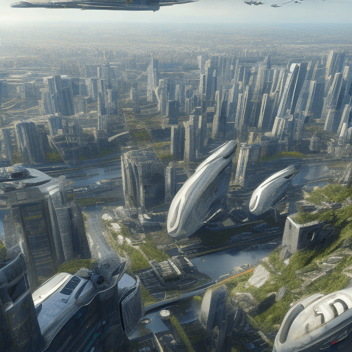 AI generated: best quality, masterpiece, RAW photo, ultrarealistic 8k, impressive modern city floating in the sky,...