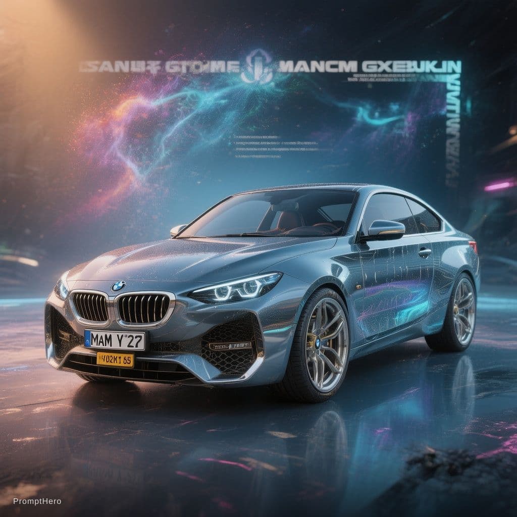AI generated: highly detailed photography of bmw car found in bluemap, vintage, intricate detail, digital art, dig...