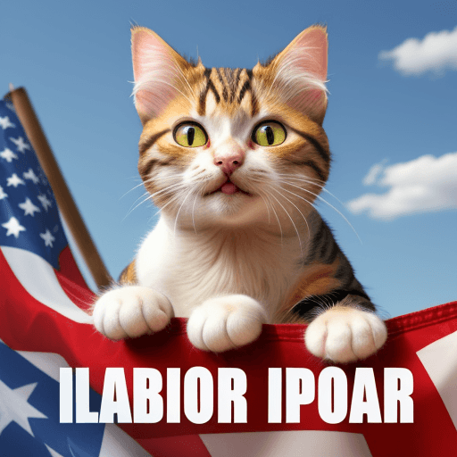 AI generated: cat celebrate labor day