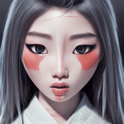 AI generated: samurai cute girl, Expressive Style, full body portrait ribcagel,  ultra-detailed, beautiful detaile...