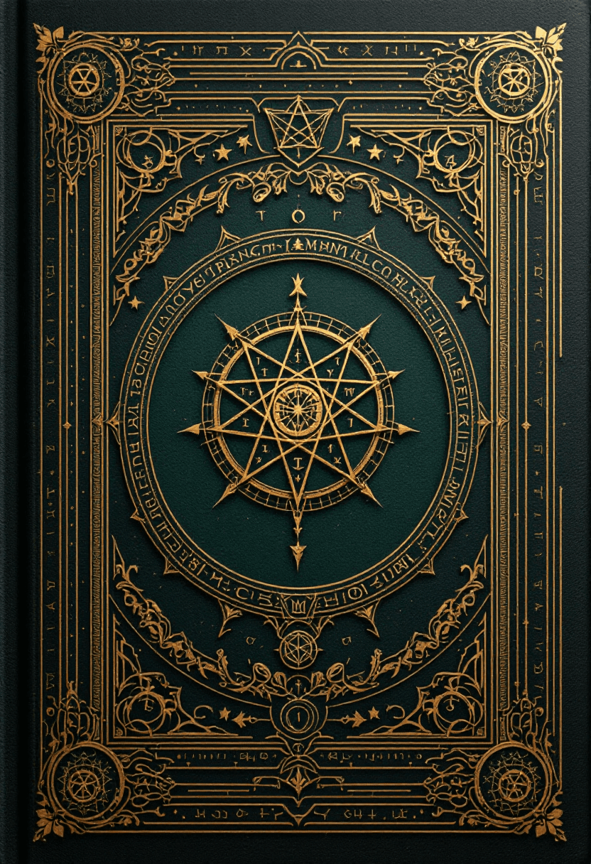 AI generated:  highly detailed, hyper-realistic masterpiece, ancient spell book cover

Book cover design, ancient ...