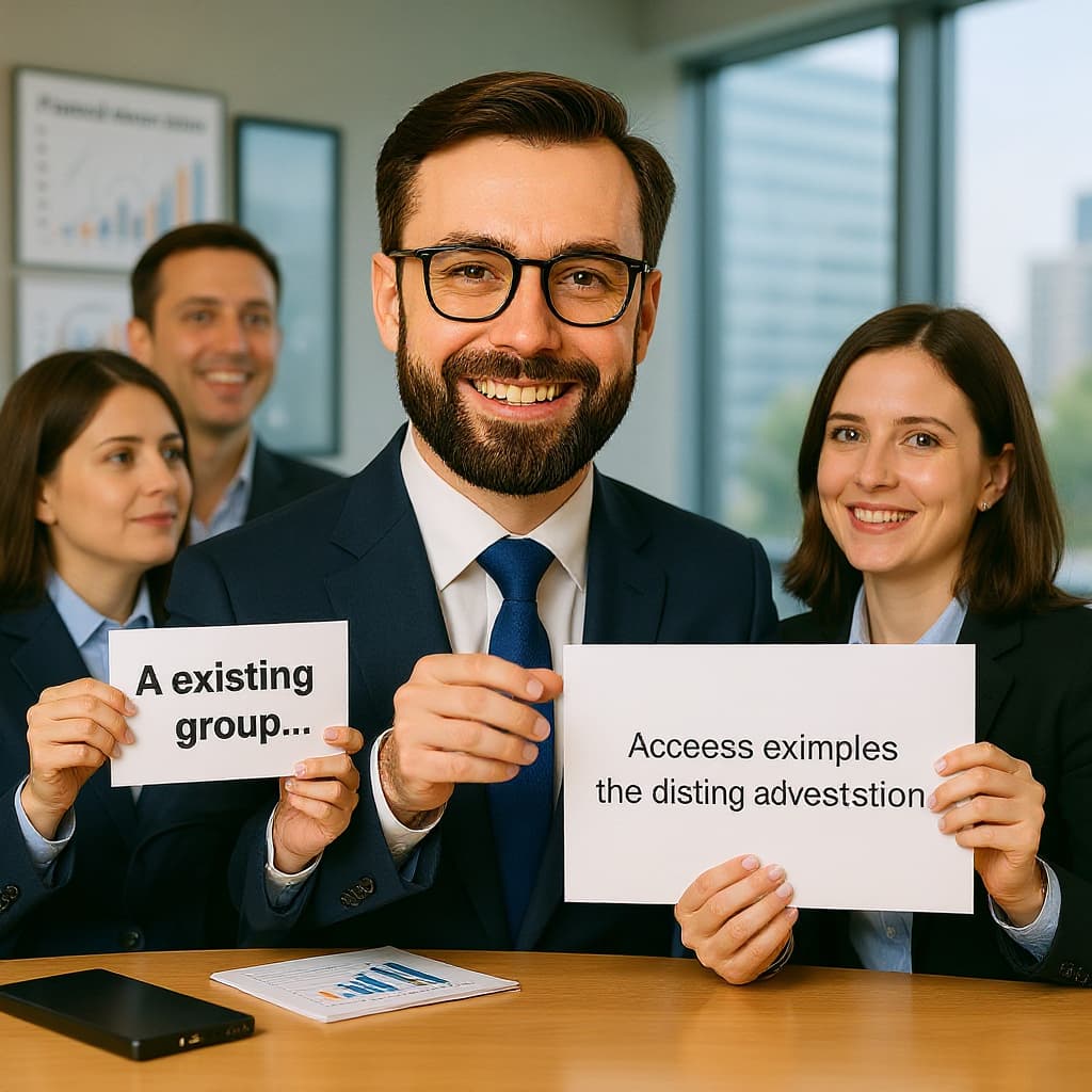 AI generated: A professional group of diverse financial advisors in a modern corporate office, smiling confidently...