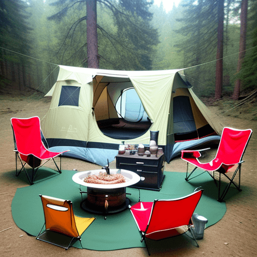 AI generated: knolling 1960s style camping wear, photoreal --s 750