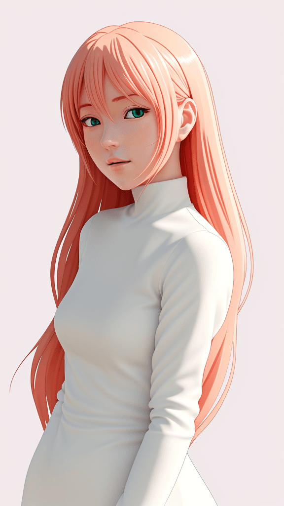 AI generated: (best quality,ultra-detailed,realistic:1.2) anime, clean lines, minimalist artwork, vibrant color pa...