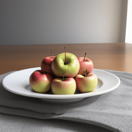 AI generated: una manzana sobre una mesa