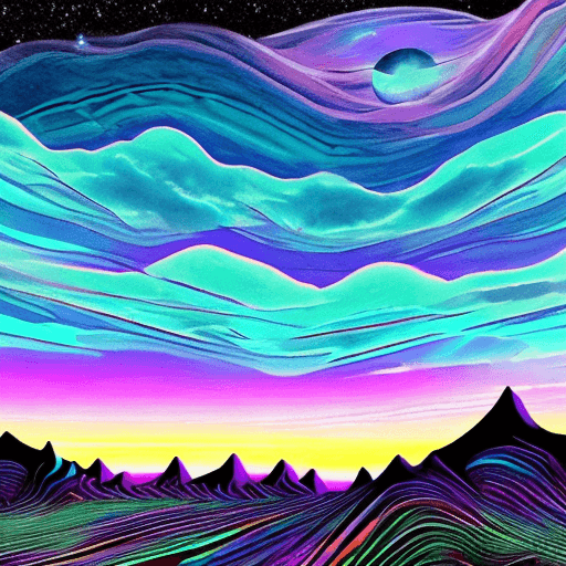 AI generated: Generate an image of a breathtaking science fiction landscape that stretches beyond imagination in t...