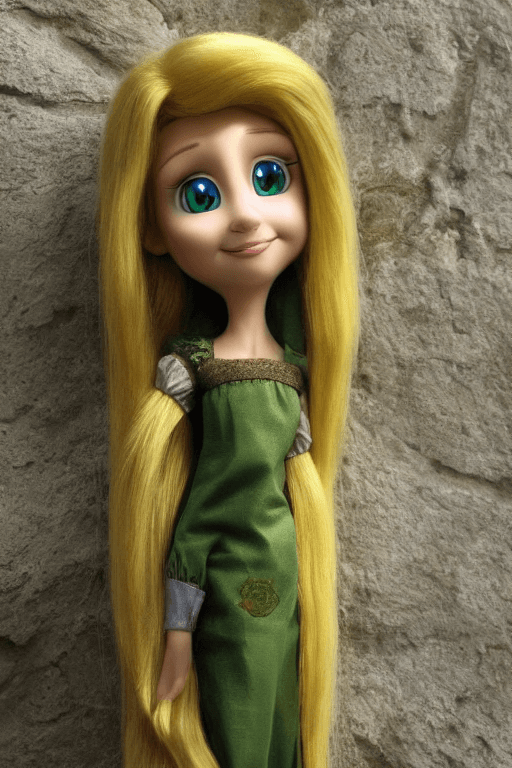 AI generated: best quality, masterpiece, green eyes, yellow hair, (Rapunzel:0.8), upper body