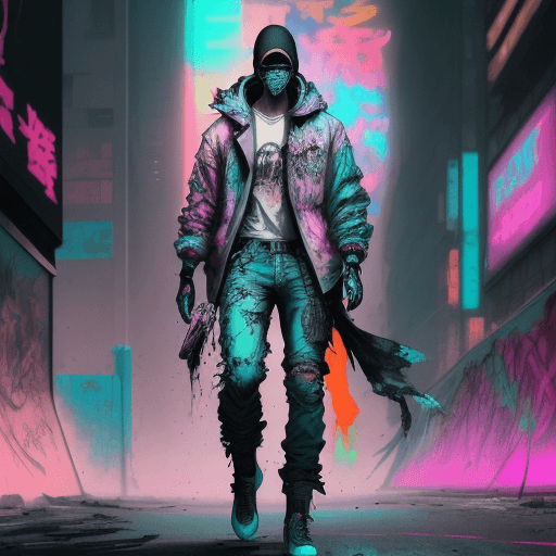 AI generated: Street style, neon bold graffiti full body, Kim Jung gi, freedom, soul, digital illustration, comic ...