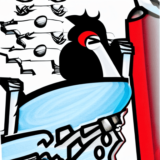 AI generated: cute woodpecker with golf club, white background, line art, coloring book, outline, high resolution,...