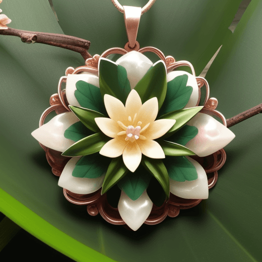 AI generated:  Nature-inspired Pendant: Craft a pendant inspired by BabayGocha's favorite flower or element of nat...