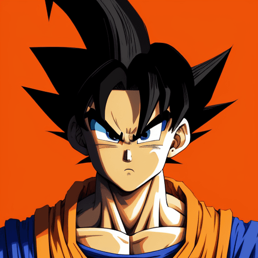 AI generated: pere dragon ball, portrait of dr goku, in the style of street art aesthetic, cute cartoonish designs...