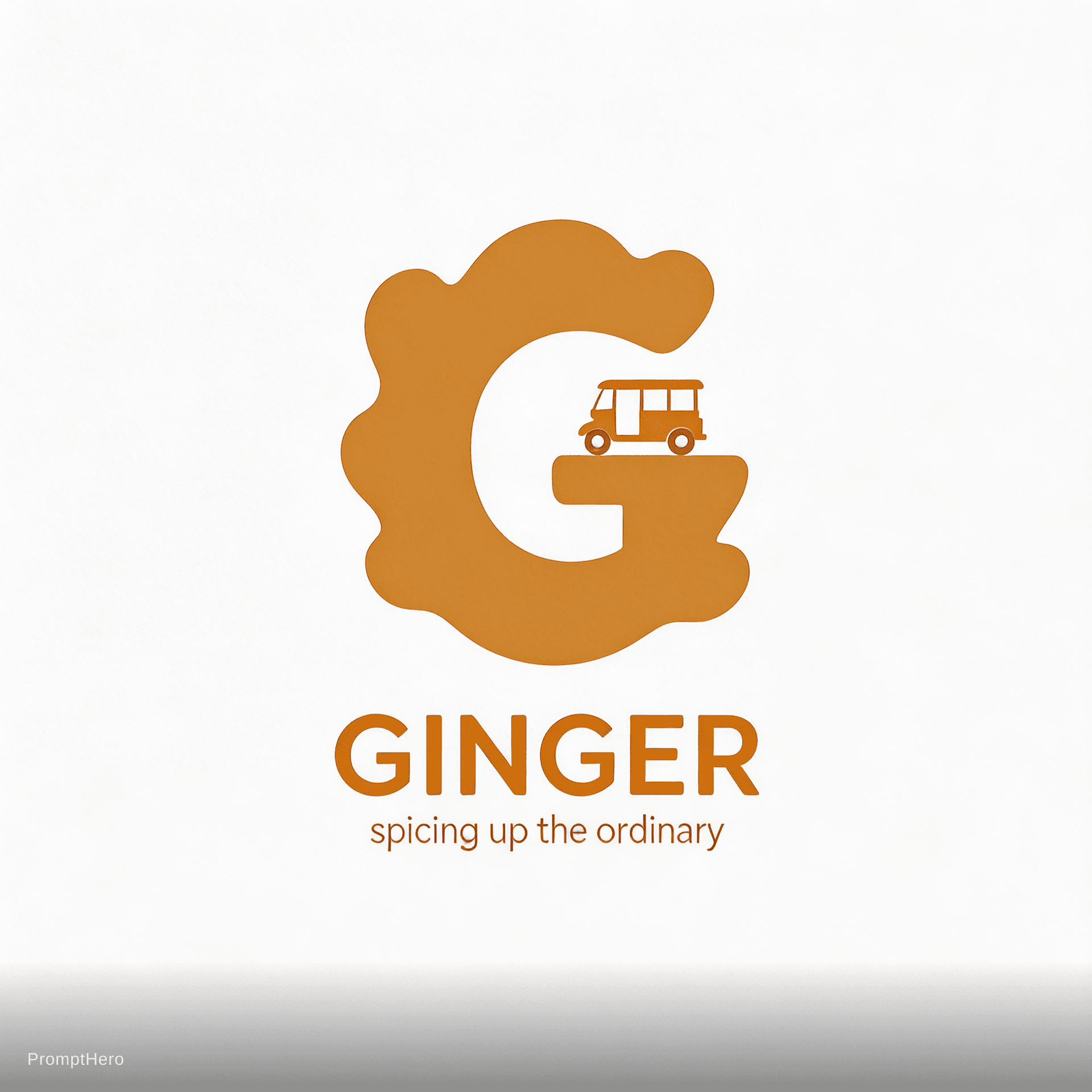 AI generated: "Modern combination mark logo for a smart electric tuk-tuk mobility and delivery brand named 'GINGER...