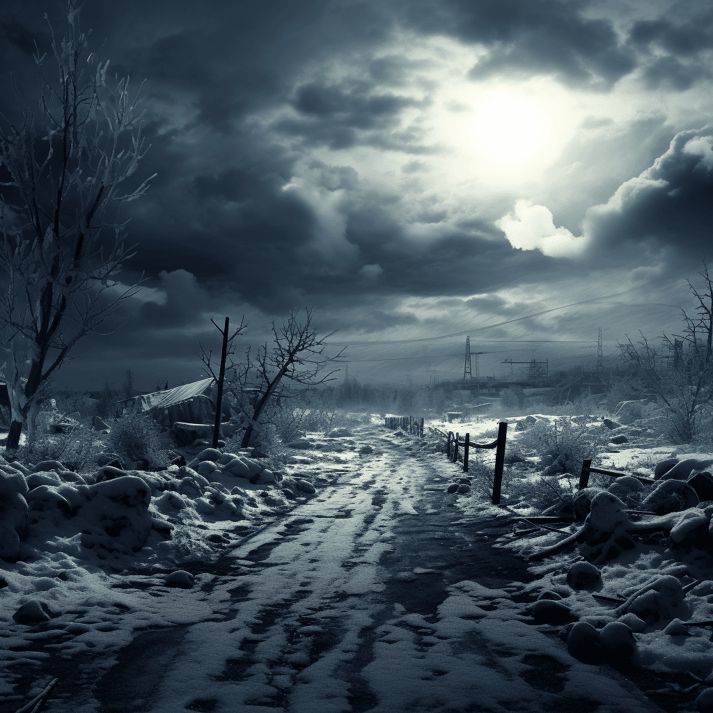AI generated: Nuclear Winter Ambience & Sounds | Howling Windy Snow Storm Post Apocalypse White Noise