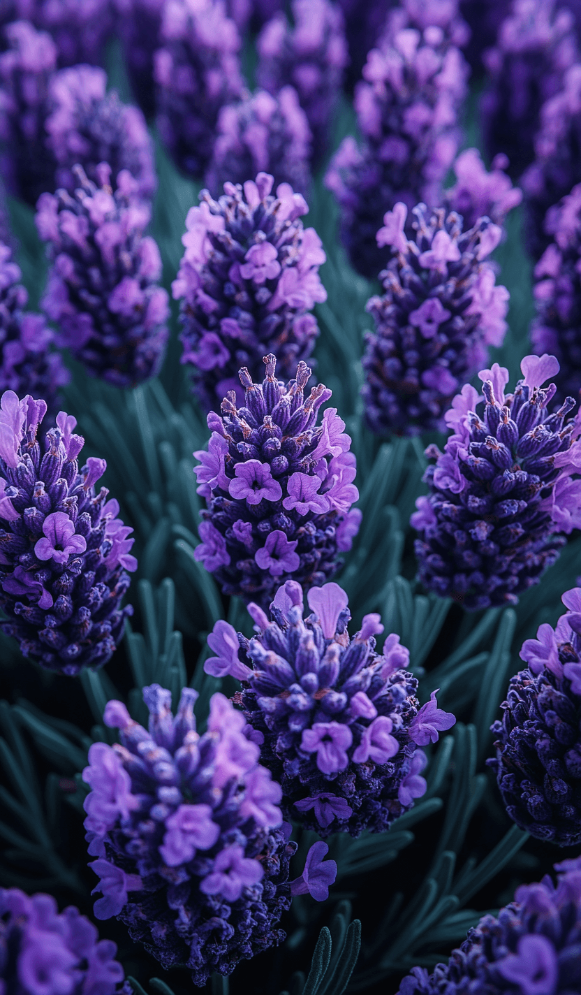 AI generated: A lavender field under a blue sky in Provence, with rows of purple flowers stretching to the horizon...