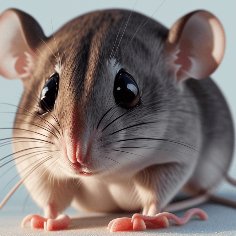 AI generated: close-up photo of a (mouse: dawn: 0.5)