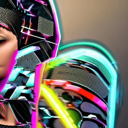 AI generated: cyber punk girl + vibrant + high tech + 8k + octane render —s 20000 —q 5  --s 5000
