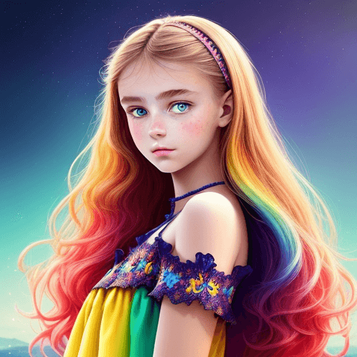 AI generated: Beautiful Belgian teen girl, amazing colors, charming colors, very detailed and beautiful colors, a ...