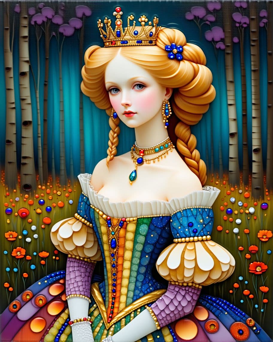 AI generated: Prompt:  oil ,artistic painting(Masterpiece), (("Princess Tarakanova (1864 by Konstantin Flavitsky )...