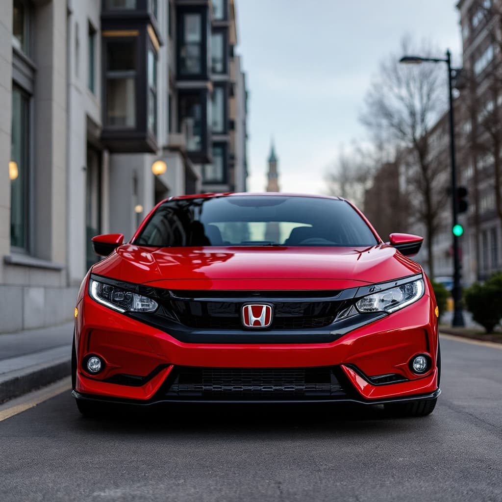 AI generated: HONDA Civic 
 Milano Red