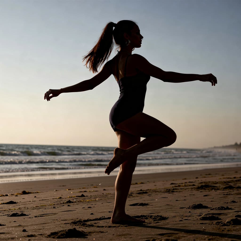 AI generated: Naked dancing on a beach