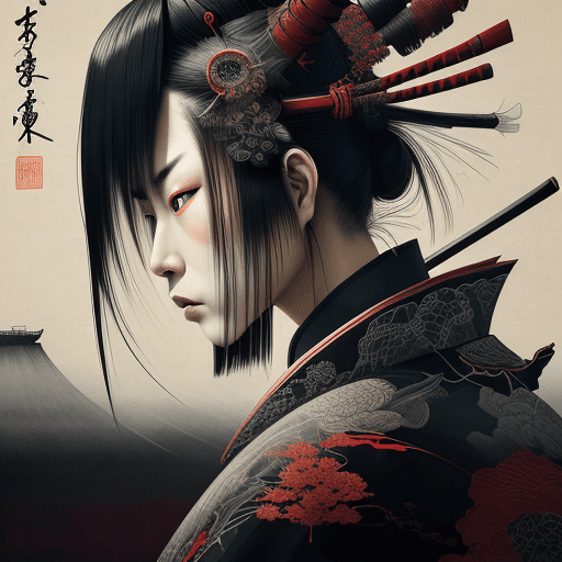 AI generated: double exposure, complex art, a detailed samurai, stunning Japanese landscape, extremely intricate, ...