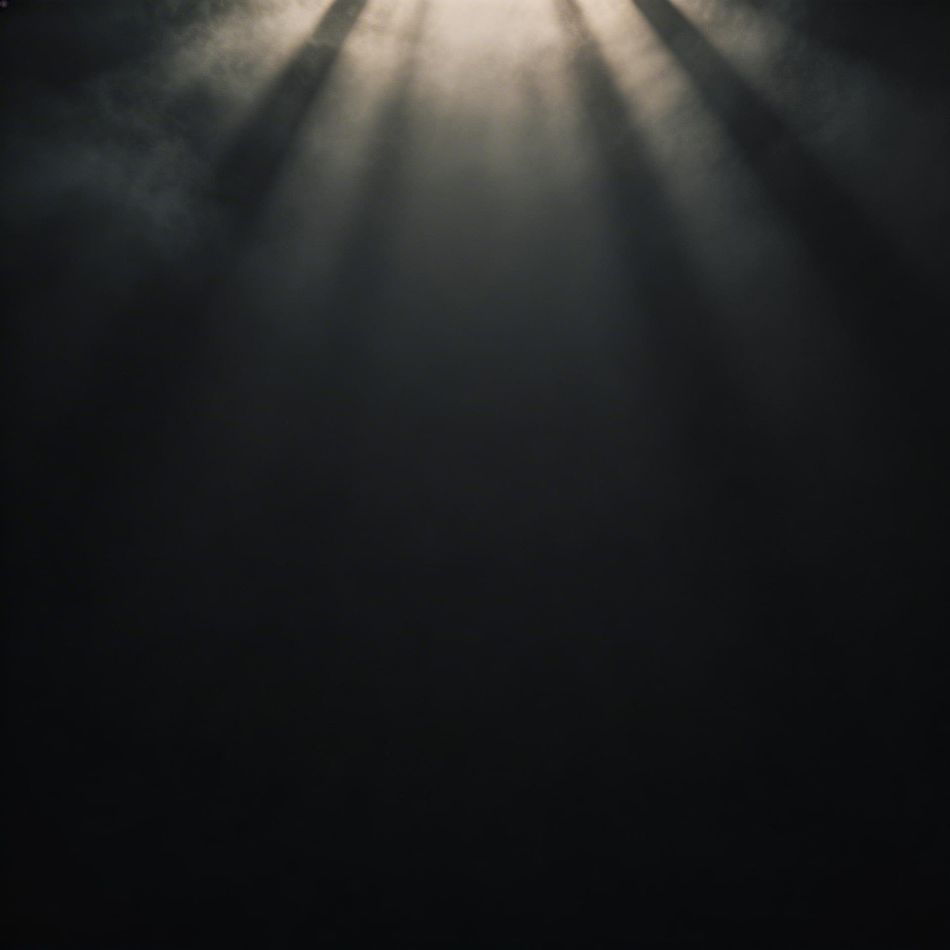 AI generated: dark background with light rays breaking through fog from above, dramatic cinematic lighting, minima...