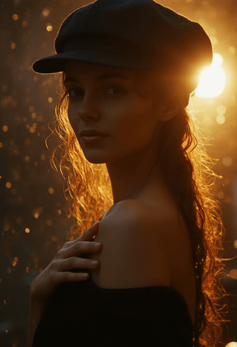 AI generated: A photorealistic portrait of a woman in a dramatic, cinematic lighting setup, captured with a high-r...