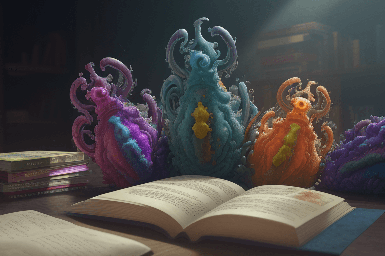 AI generated: A ultrarrealistic, very saturated colorful first take photo of several bacillus bacterias belonging ...