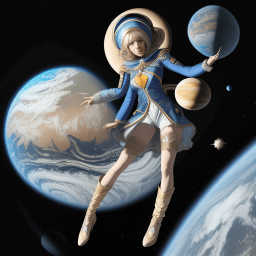 AI generated: hanna déesse  de planete vardan 