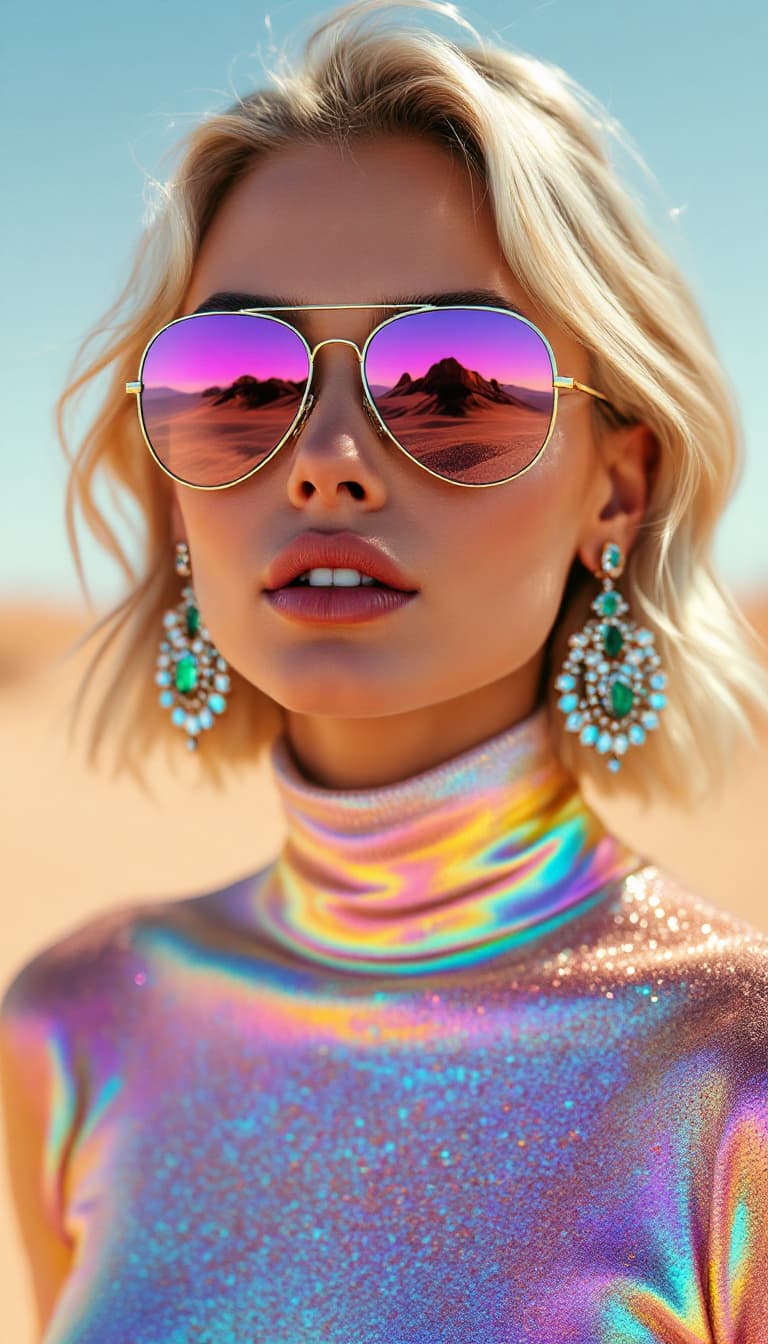AI generated: A woman, likely in her 20s, with light skin and a rich, warm tone, and shoulder-length blonde hair s...