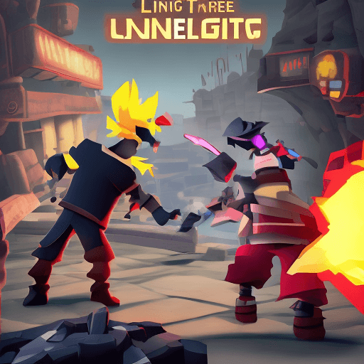 AI generated: Poster of the 2 game engines Unity and Godot fighting