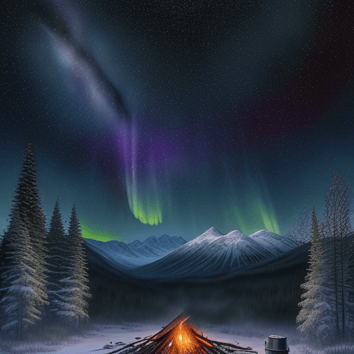 AI generated: Hyper realistic ground level watercolor nature magazine cover of night sky phenomena, comet, superno...