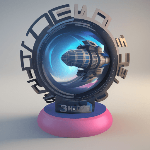 AI generated: 3D Illustration, dreaming, Turn dreams into reality, 3d modeling, with logo "sho3d", colourful