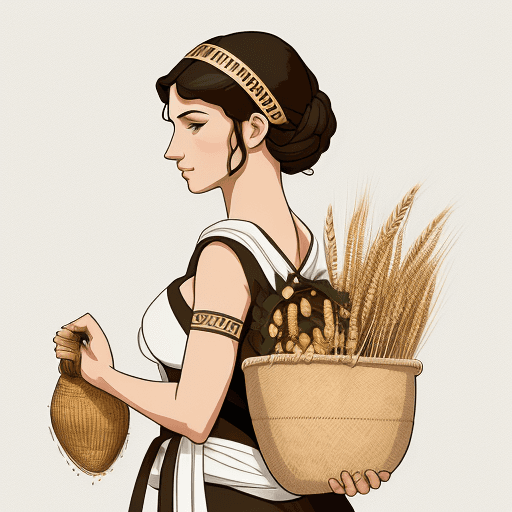 AI generated: Generate a minimalist logo featuring the front view of a Roman or Greek woman's head gracefully carr...